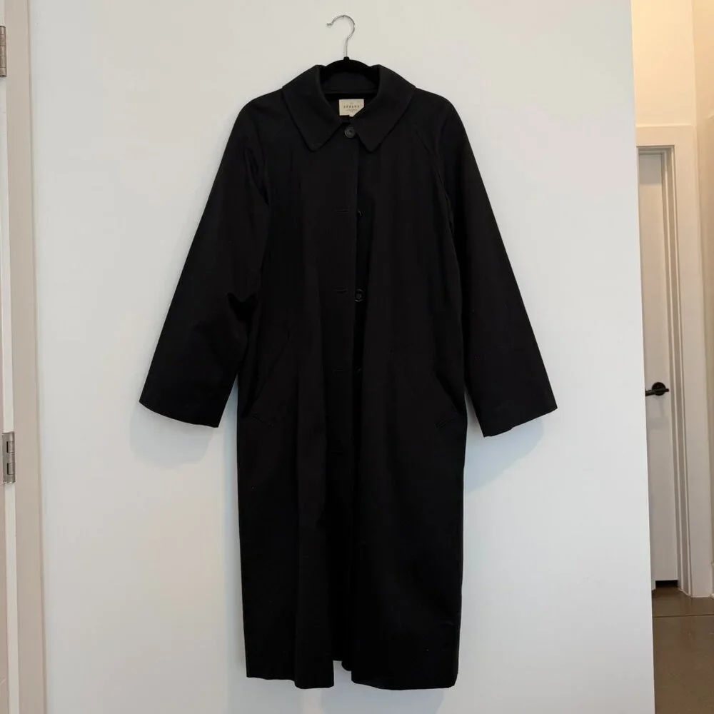 SEZANE - Clyde Coat in Black - Size M/6 (Worn 1x Time) - Picture 4 of 12